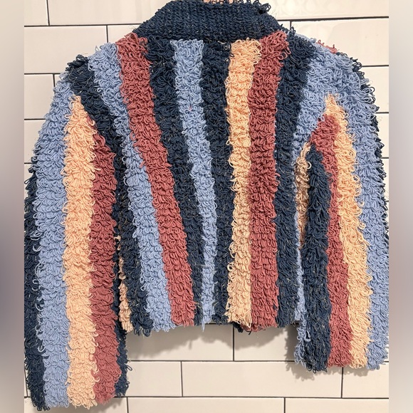 Cleobella Jada Crochet Pastel Stripe crop jacket S - Picture 7 of 7